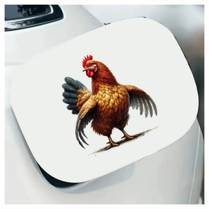 Brown Chicken Standing Wings Spread Vinyl Sticker Decal