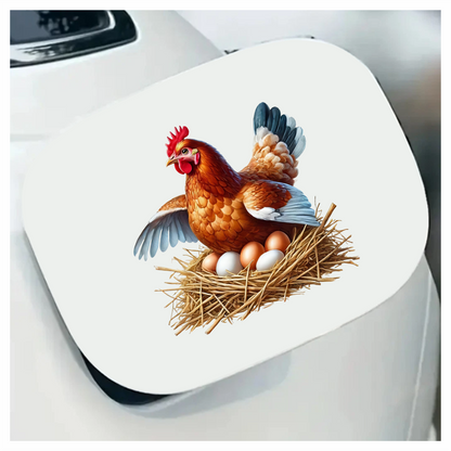 Brown Chicken Nest Eggs Farm Vinyl Sticker Decal