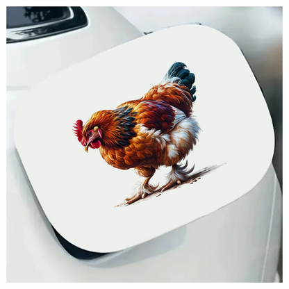 Brown Chicken Feathered Bantam Farm Vinyl Sticker Decal