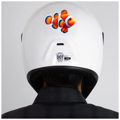 Orange White Fish Clownfish Ocean Vinyl Sticker Decal