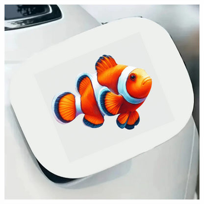 Orange White Fish Clownfish Ocean Vinyl Sticker Decal