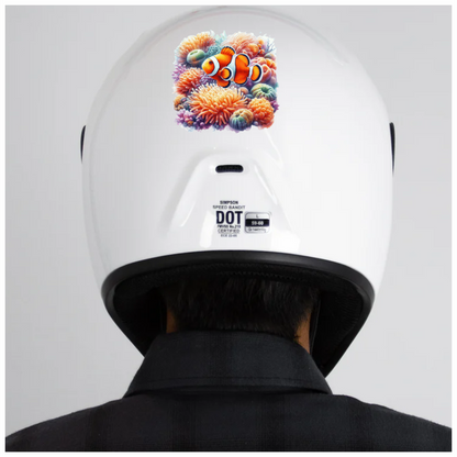 Orange Clownfish Coral Ocean Reef Vinyl Sticker Decal