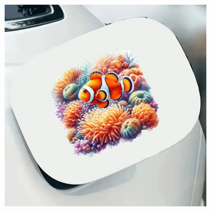 Orange Clownfish Coral Ocean Reef Vinyl Sticker Decal