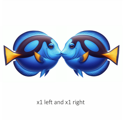 Blue Tropical Fish Ocean Marine Vinyl Sticker Decal
