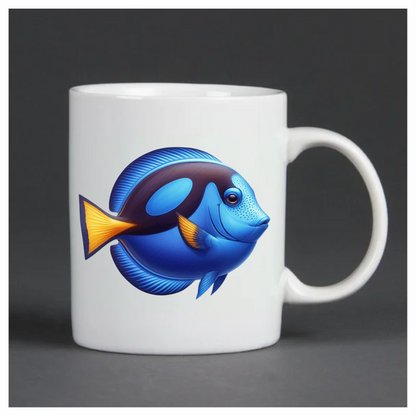 Blue Tropical Fish Ocean Marine Vinyl Sticker Decal