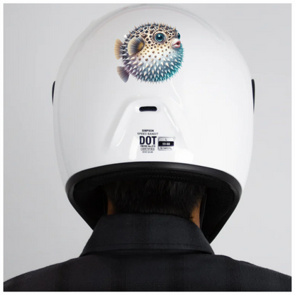 Brown Spiky Puffer Fish Ocean Vinyl Sticker Decal
