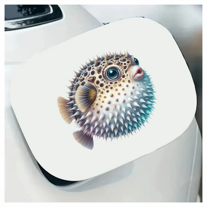 Brown Spiky Puffer Fish Ocean Vinyl Sticker Decal