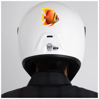 Orange Tropical Fish Angelfish Aquarium Vinyl Sticker Decal