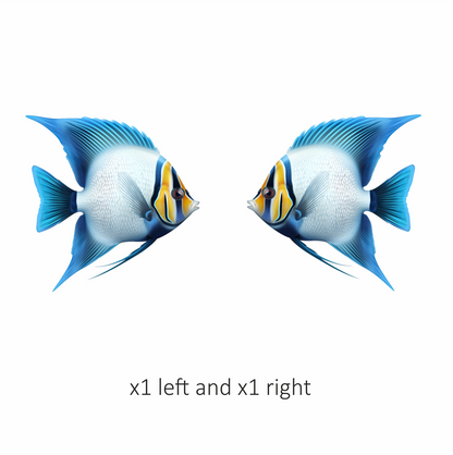 Blue Tropical Fish Angelfish Vinyl Sticker Decal