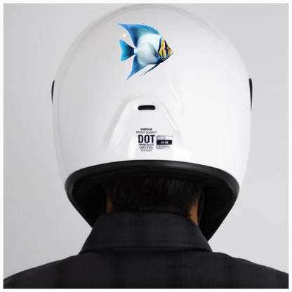 Blue Tropical Fish Angelfish Vinyl Sticker Decal