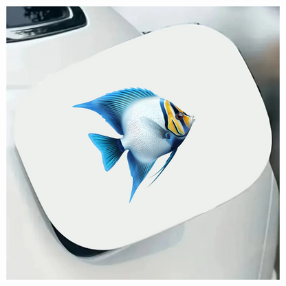 Blue Tropical Fish Angelfish Vinyl Sticker Decal
