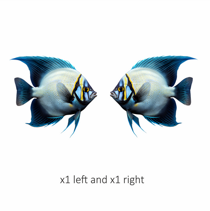 Blue Tropical Fish Angelfish Aquarium Vinyl Sticker Decal