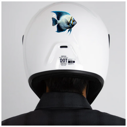 Blue Tropical Fish Angelfish Aquarium Vinyl Sticker Decal