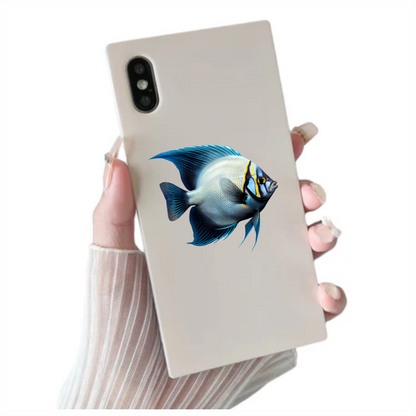 Blue Tropical Fish Angelfish Aquarium Vinyl Sticker Decal