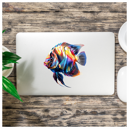 Bright Fish Tropical Angelfish Vinyl Sticker Decal
