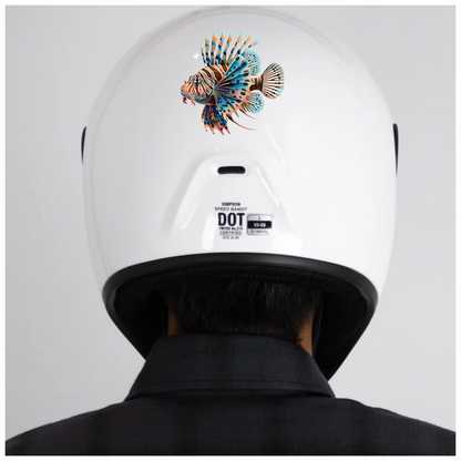Blue Striped Lionfish Tropical Ocean Vinyl Sticker Decal