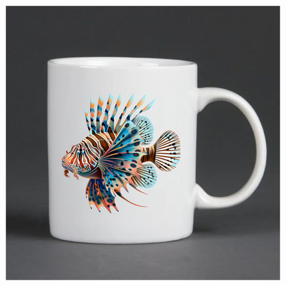 Blue Striped Lionfish Tropical Ocean Vinyl Sticker Decal