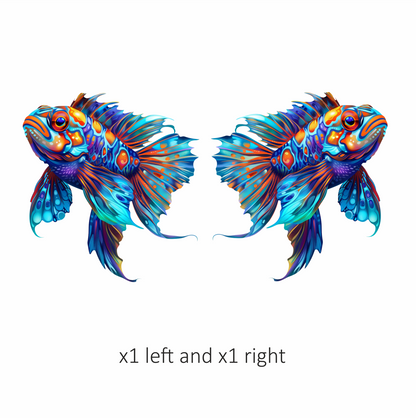 Blue Fish Betta Tropical Aquarium Vinyl Sticker Decal
