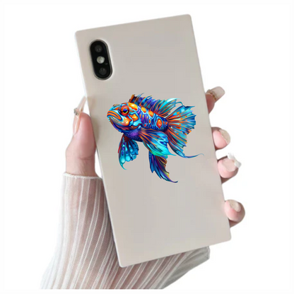 Blue Fish Betta Tropical Aquarium Vinyl Sticker Decal