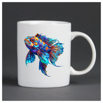 Blue Fish Betta Tropical Aquarium Vinyl Sticker Decal