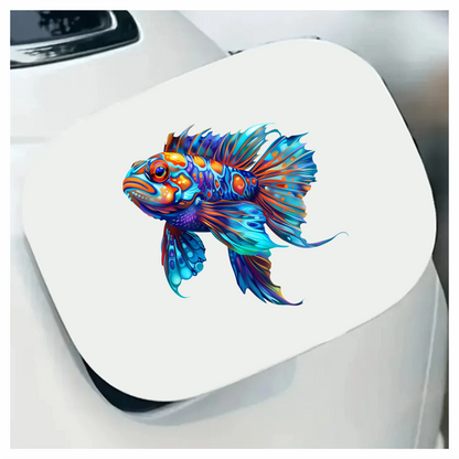 Blue Fish Betta Tropical Aquarium Vinyl Sticker Decal
