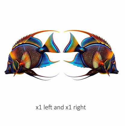 Blue Tropical Fish Angelfish Ocean Vinyl Sticker Decal