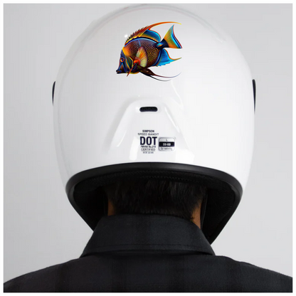 Blue Tropical Fish Angelfish Ocean Vinyl Sticker Decal