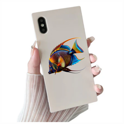 Blue Tropical Fish Angelfish Ocean Vinyl Sticker Decal