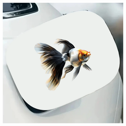 Black White Goldfish Longfin Graceful Vinyl Sticker Decal