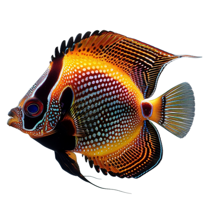 Orange Fish Butterfly Marine Tropical Vinyl Sticker Decal