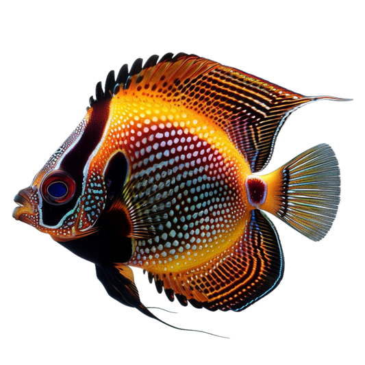 Orange Fish Butterfly Marine Tropical Vinyl Sticker Decal