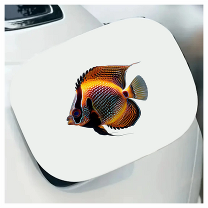 Orange Fish Butterfly Marine Tropical Vinyl Sticker Decal