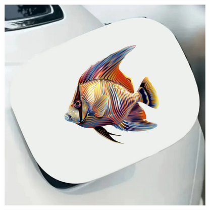 Striped Colorful Tropical Fish Vinyl Sticker Decal