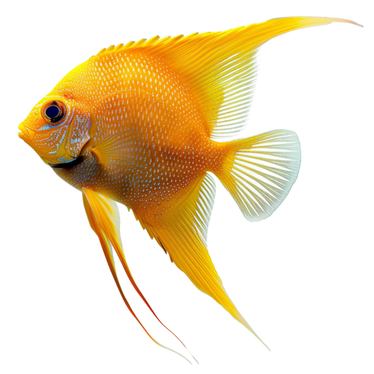 Orange Fish Freshwater Angelfish Side Vinyl Sticker Decal