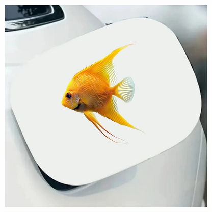 Orange Fish Freshwater Angelfish Side Vinyl Sticker Decal