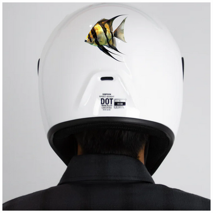 Yellow Fish Freshwater Angelfish Side Vinyl Sticker Decal
