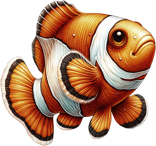 Orange Clownfish Marine Animal Ocean Vinyl Sticker Decal