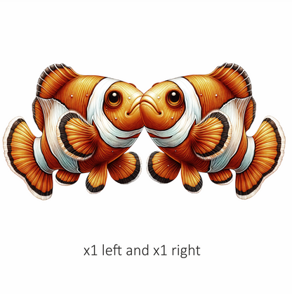 Orange Clownfish Marine Animal Ocean Vinyl Sticker Decal