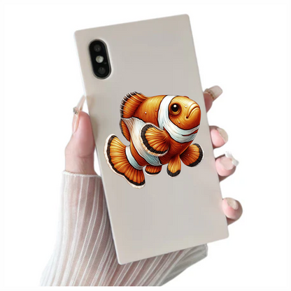 Orange Clownfish Marine Animal Ocean Vinyl Sticker Decal