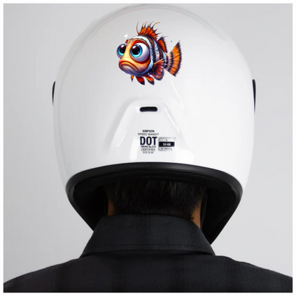 z Orange Fish Cartoon Big Eyes Vinyl Sticker Decal