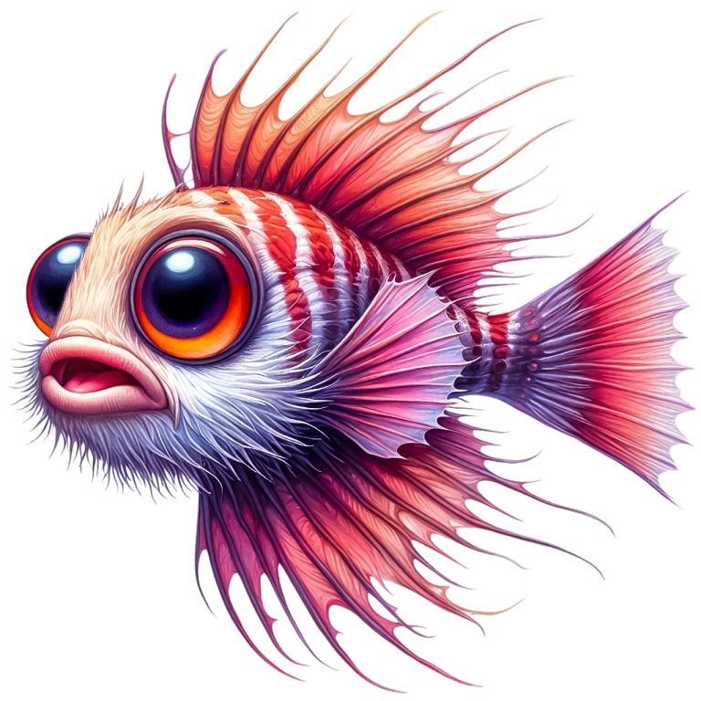 Red Striped Bigeye Tropical Fish Vinyl Sticker Decal