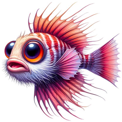 Red Striped Bigeye Tropical Fish Vinyl Sticker Decal