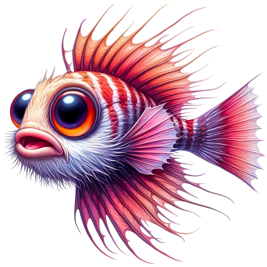Red Striped Bigeye Tropical Fish Vinyl Sticker Decal