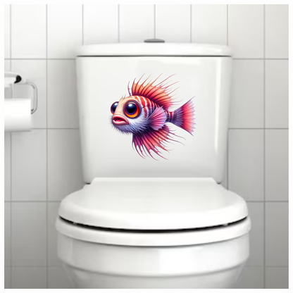 Red Striped Bigeye Tropical Fish Vinyl Sticker Decal