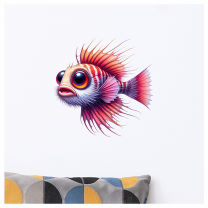 Red Striped Bigeye Tropical Fish Vinyl Sticker Decal
