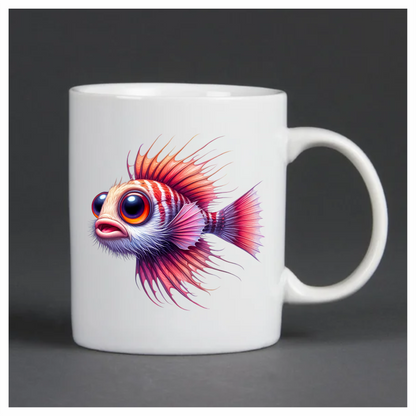 Red Striped Bigeye Tropical Fish Vinyl Sticker Decal