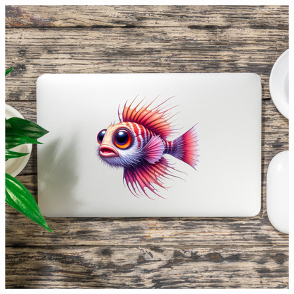Red Striped Bigeye Tropical Fish Vinyl Sticker Decal