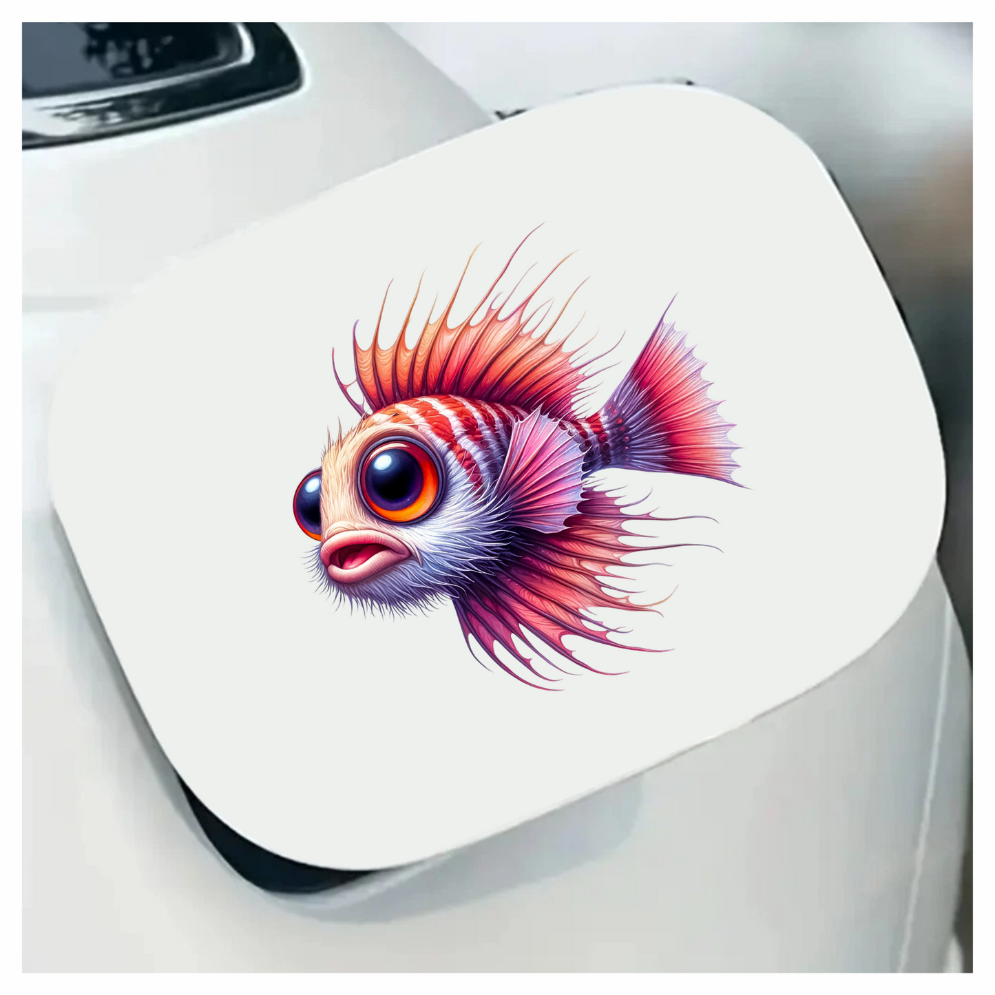 Red Striped Bigeye Tropical Fish Vinyl Sticker Decal