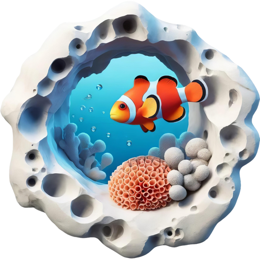 Orange Clownfish Coral Reef Ocean Vinyl Sticker Decal