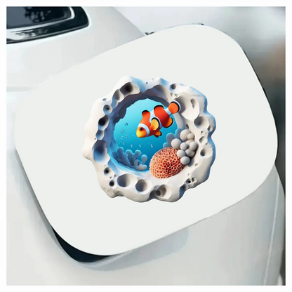Orange Clownfish Coral Reef Ocean Vinyl Sticker Decal